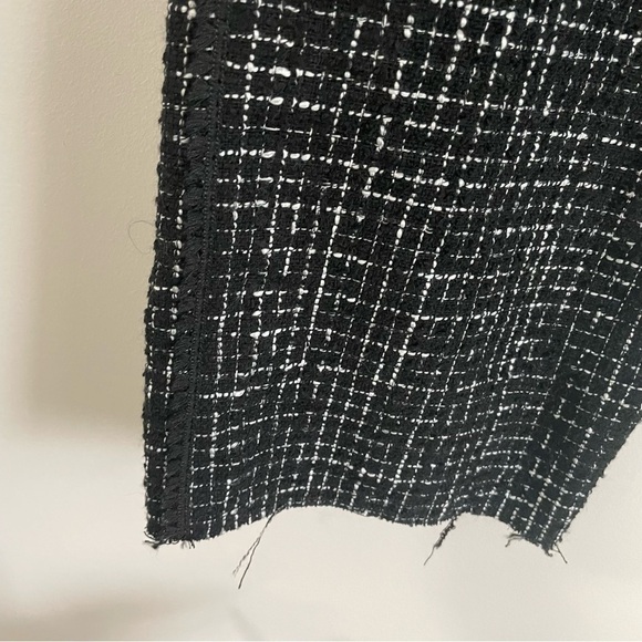 [Zara] Women's Black & White Boucle Knit High Waist Business Office Pants - Picture 3 of 8